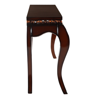 Cazalu Solid Wood Console Table in Brown color side view