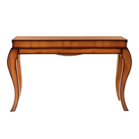 Cazalu Solid Wood Console Table in Teak color back view