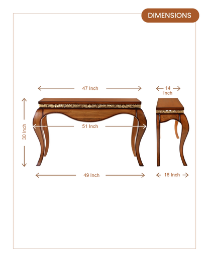Cazalu Solid Wood Console Table (Teak)