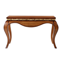 Cazalu Solid Wood Console Table in Teak color front view