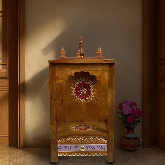 Chitraksha Sheesham Wood Mandir (Teak) Lifestyle image