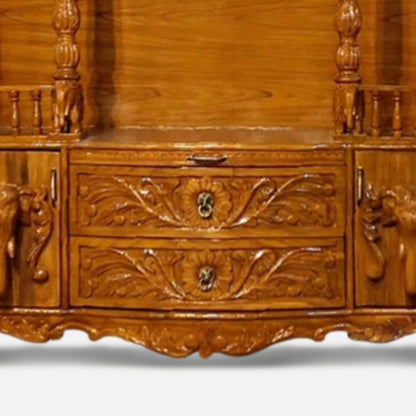 Chitraksha Teak Wood Mandap (Teak) close view