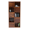 Classic Cubix Wood Book Shelf (Teak) Front view