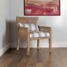 Coastal Teak Wood Lounge Chair (Antique white)