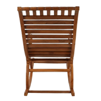 Colorodo Teak Wood Rocking Chair in Teak color back view