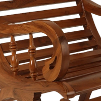 Colorodo Teak Wood Rocking Chair in Teak color zoom view on handle 