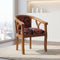 Comfy Teak Wood Arm Chair (Brown) lifestyle view 