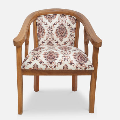 Comfy Teak Wood Arm Chair (Teak) Front view 