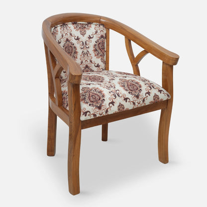 Comfy Teak Wood Arm Chair (Teak) side angle