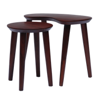Convo Teak Wood Coffee Table (Brown) front view