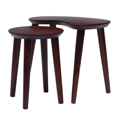 Convo Teak Wood Coffee Table (Brown) front view