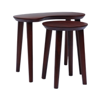 Convo Teak Wood Coffee Table (Brown) side view
