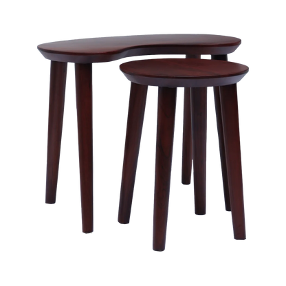 Convo Teak Wood Coffee Table (Brown) side view