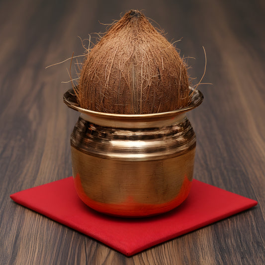 Copper Pooja Kalash lifestyle view 