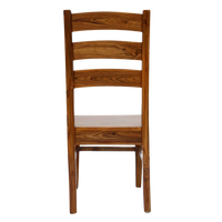 Cresta Teak Wood Dining Chair (Teak) Back VIew