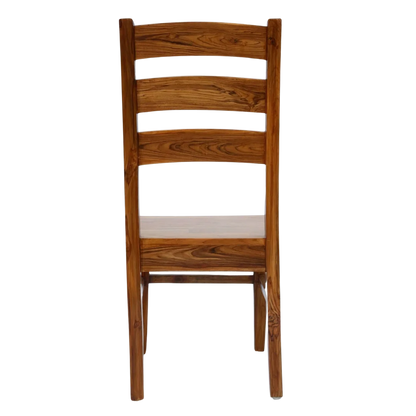 Cresta Teak Wood Dining Chair (Teak) Back VIew