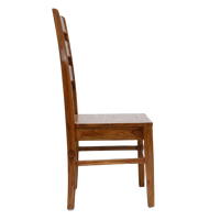 Cresta Teak Wood Dining Chair (Teak) Side Angle