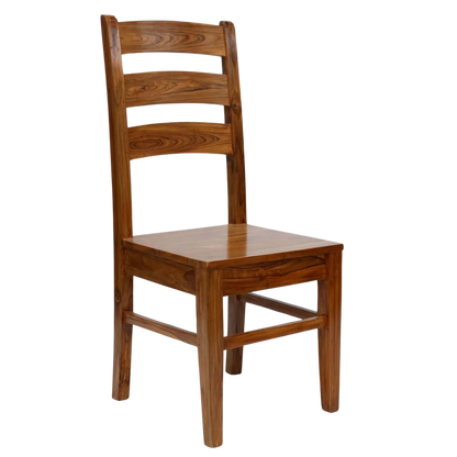 Cresta Teak Wood Dining Chair (Teak) Side View