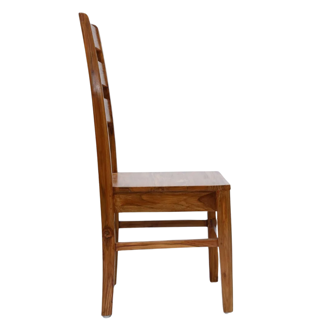 Cresta Teak Wood Dining Chair (Teak) Side Angle