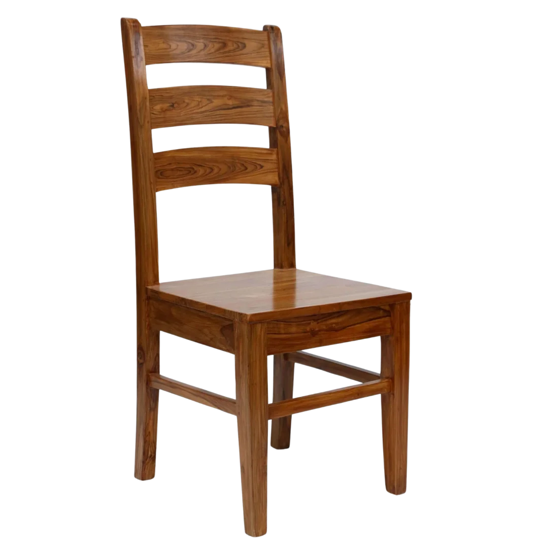 Cresta Teak Wood Dining Chair (Teak) Side View