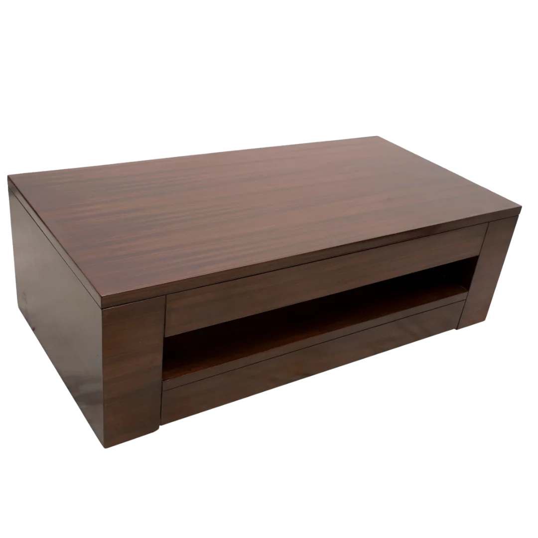 Cubic Teak Wood Centre Table (Brown)