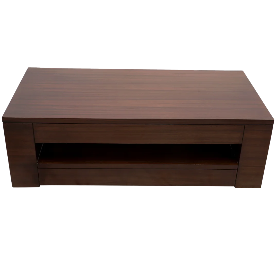 Cubic Teak Wood Centre Table Front view