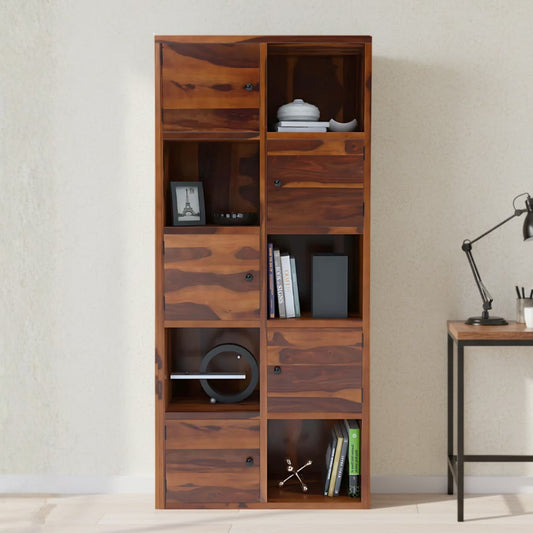 Cubix Teak Wood Book Shelf (Teak) lifestyle view 