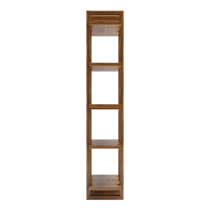 Cubria Wood Book Shelf (Teak) side view