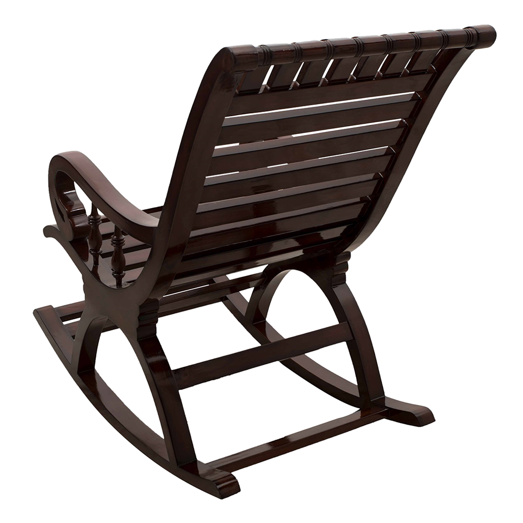Omaha Premium Solid Wood Rocking Chair (Brown)