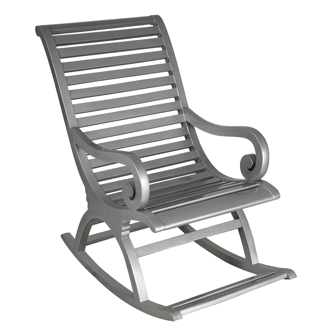 Boston Elegant Rocking Chair for Living Room (Silver)