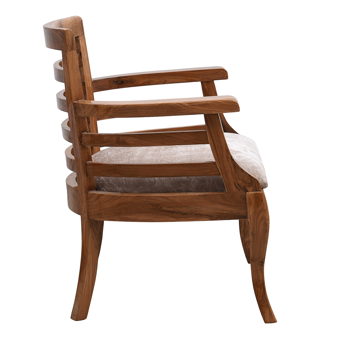 Toledo Teak Wood Arm Chair (Teak)