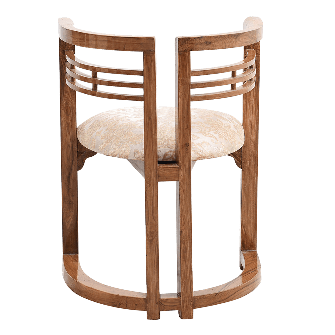 Espino Teak Wood Living Room Chairs (Teak Beige)