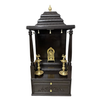 Dakshina Teak Wood Mandap (Dark Brown) front view