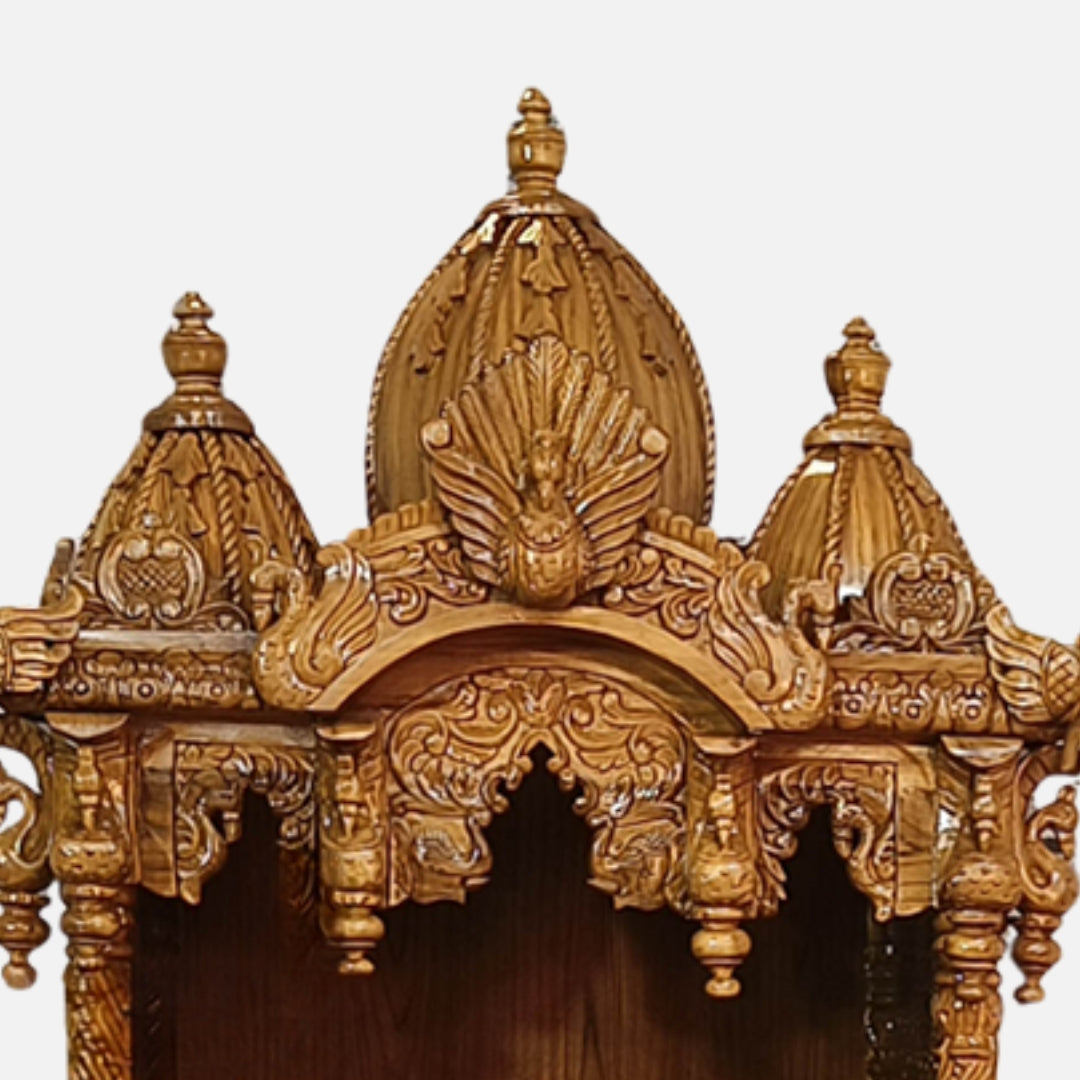 Dakshinaalaya Teak Wood Mandap (Teak) Close  View