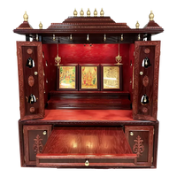 Darpan Teak Wood Mandap (Cherry) open door view