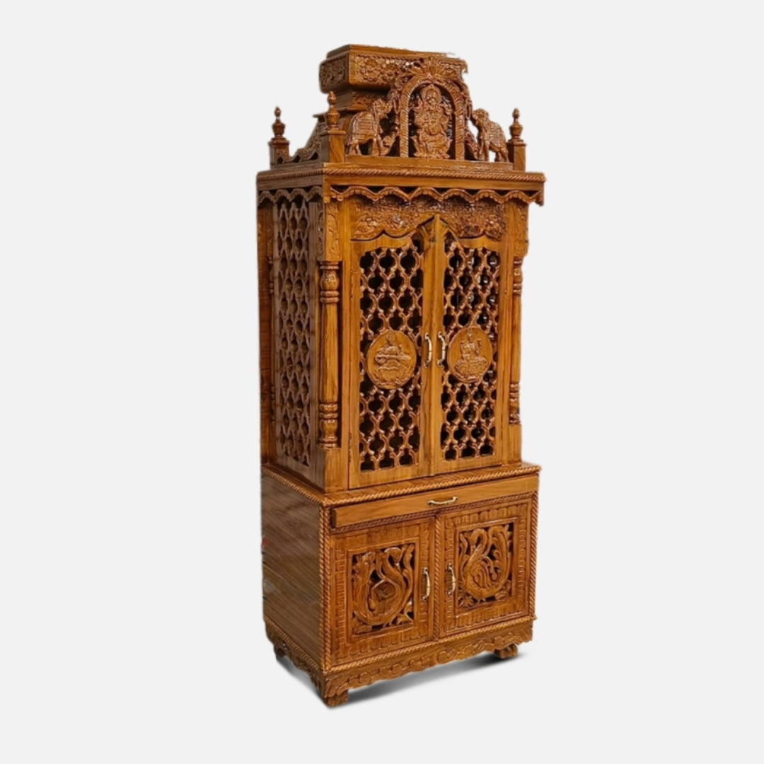 Deepashri Teak Wood Mandap (Teak) side angle 