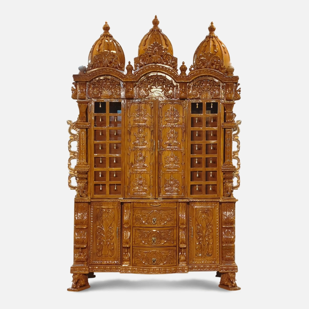 Deepmala Teak Wood Mandap (Teak) front view 