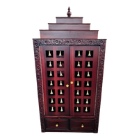 Devalaya Teak Wood Mandir (Brown) front view