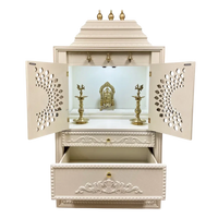 Devashala Teak Wood Mandap (White) open door view