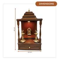Devashraya Teak Wood Mandir (Cherry) dimensions