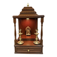 Devashraya Teak Wood Mandir (Cherry) front view
