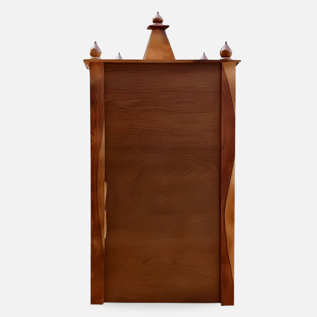 Devrekha Teak Wood Mandir (Teak) back view 