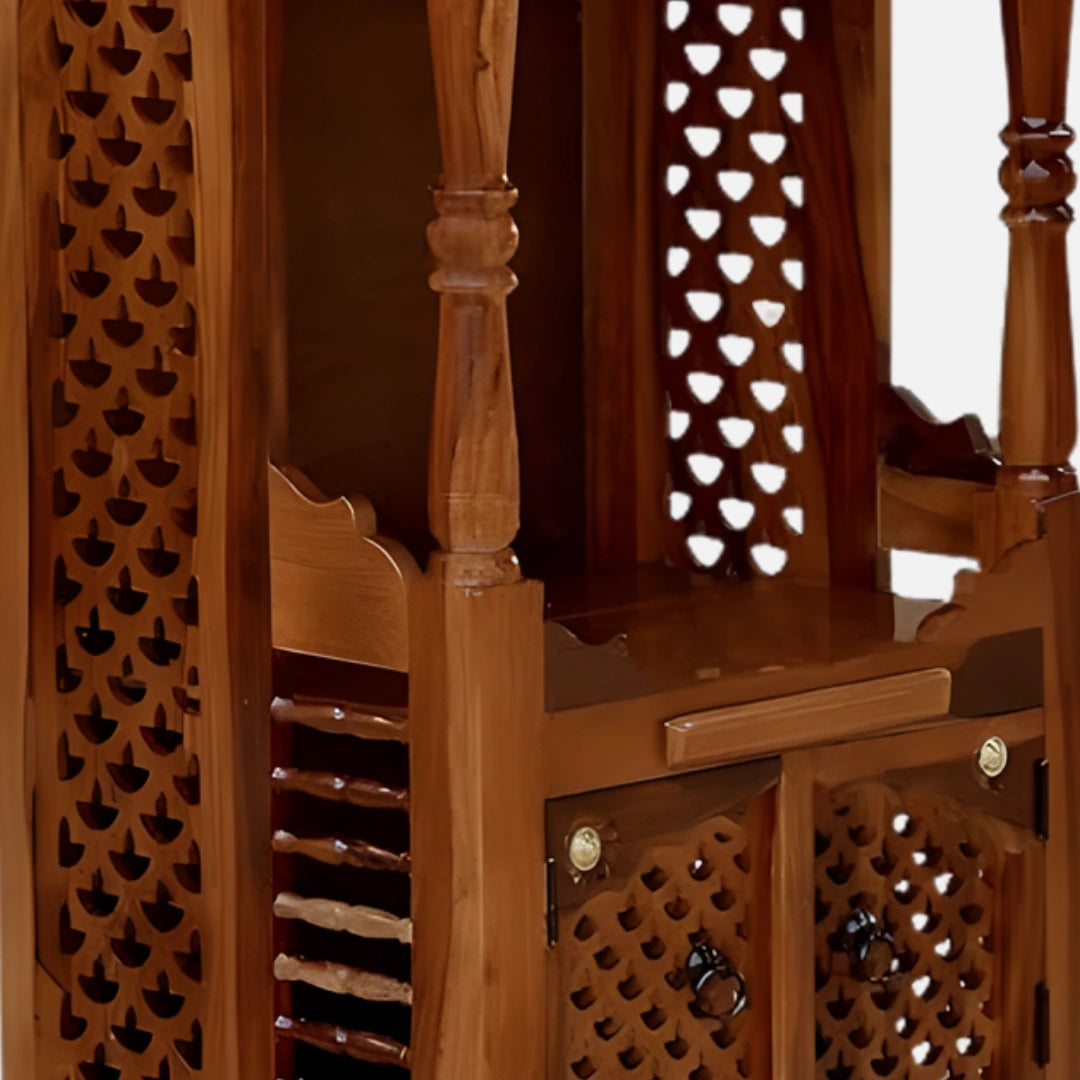 Devrekha Teak Wood Mandir (Teak) close view 