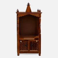 Devrekha Teak Wood Mandir (Teak) front view 