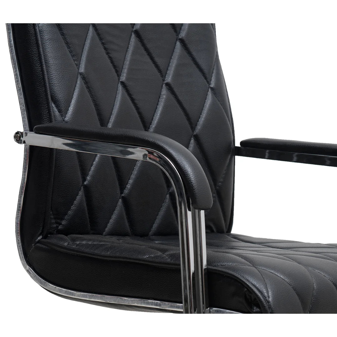 Dexonv Visitor Chair with Armrest (Black) Zoom  view