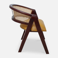 Deymar Teak Wood Arm Chairs (Brown Yellow) side view 