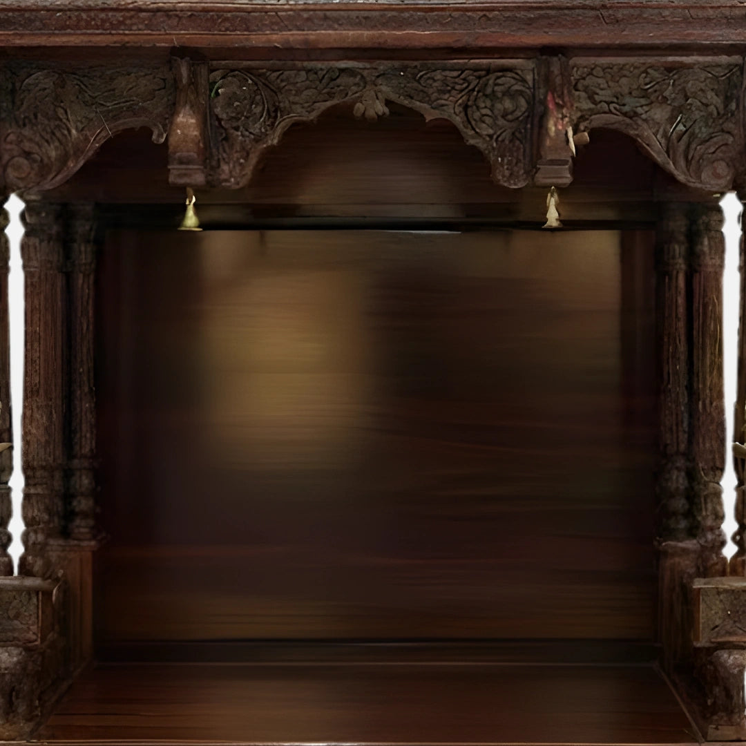 Dharmapeeth Teak Wood Mandap (Brown) zoom view
