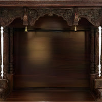 Dharmapeeth Teak Wood Mandap (Brown) zoom view