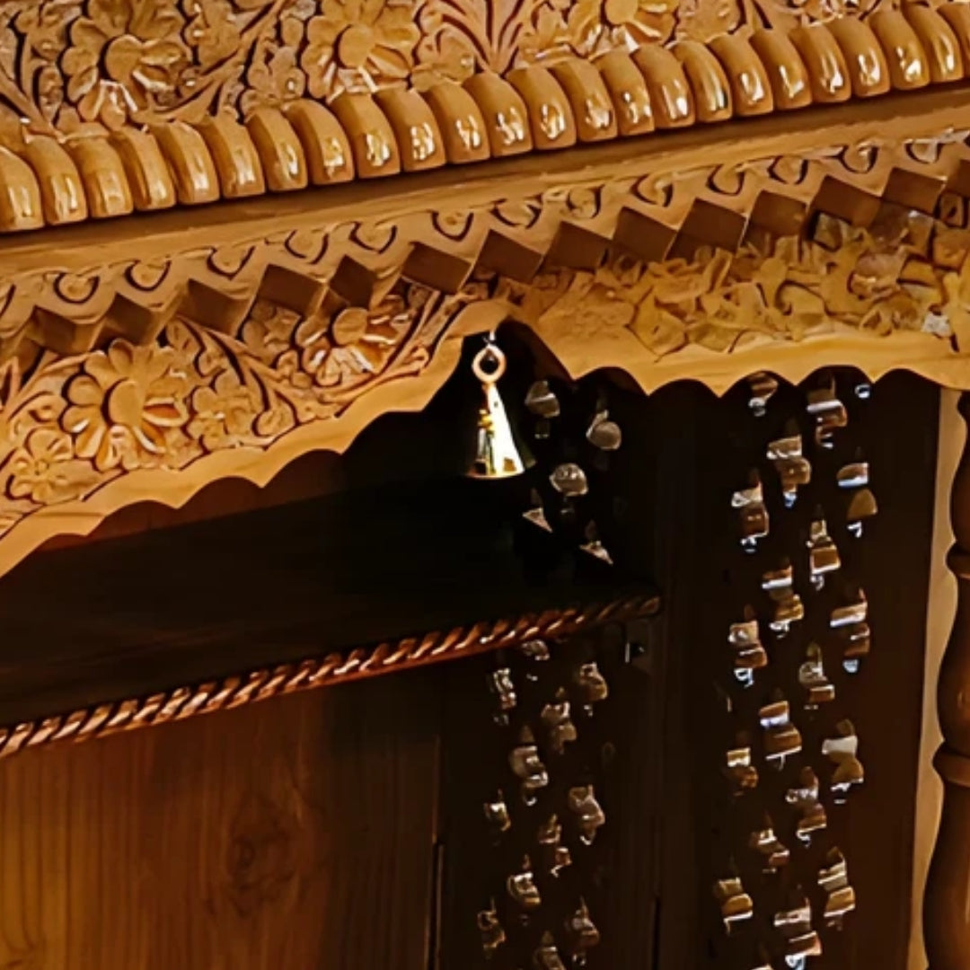 Dharmika Teak Wood Mandap (Teak) close view