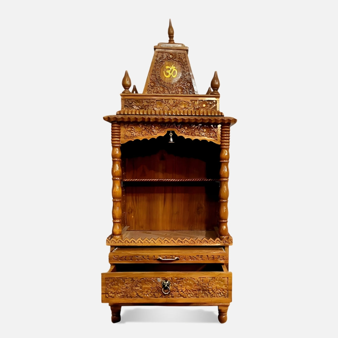 Dharmika Teak Wood Mandap (Teak) front view